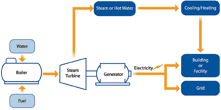 steam boiler in CHP system