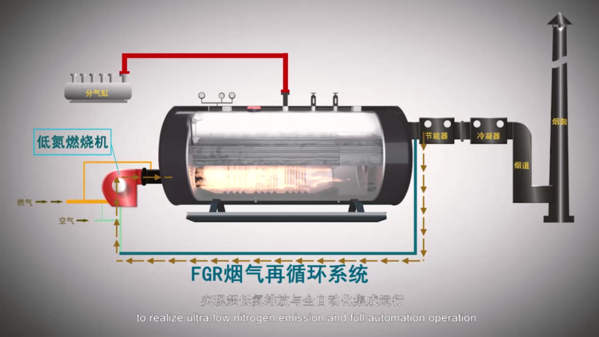 Oil and gas fired boiler